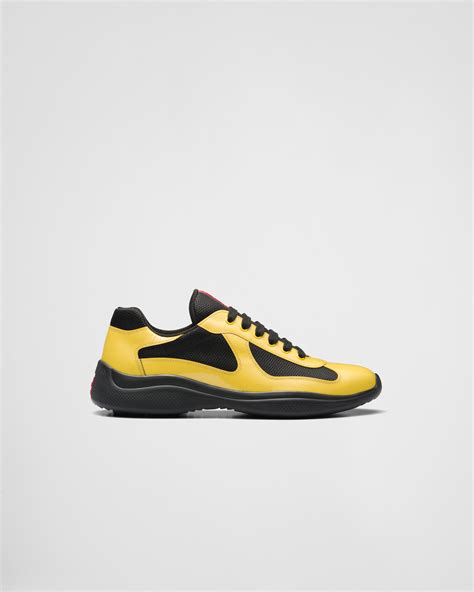 black and yellow prada sneakers|prada sneakers prices.